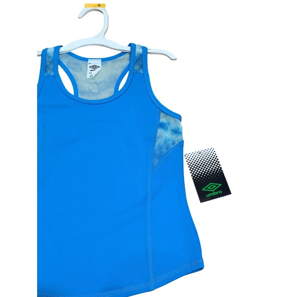 NWT Umbro Girls Small (6) Tank Top Blue Racerback Athletic Training Gym Workouts - Picture 3 of 5